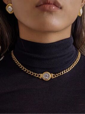 18K Gold Plated Silver Coin Necklace